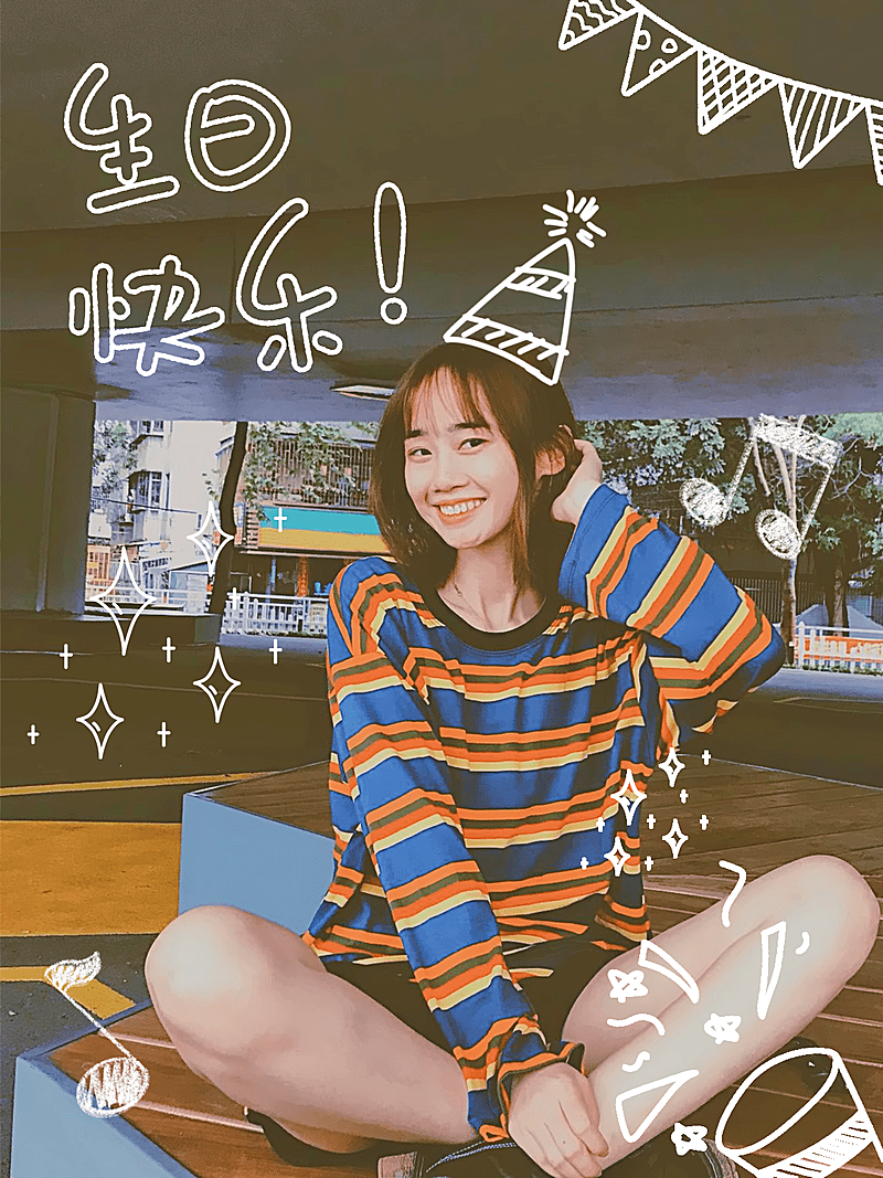 生日社交分享通用简约风plog模板