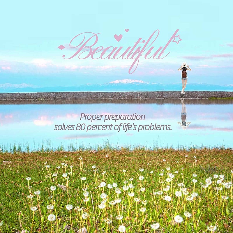 天空/云朵风景照简约风plog模板