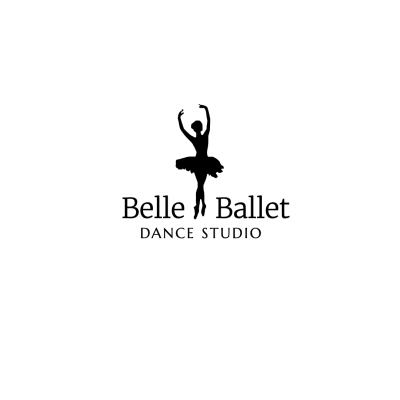 Black Dancer Silhouette Ballet Dance Education and Training Institution Logo