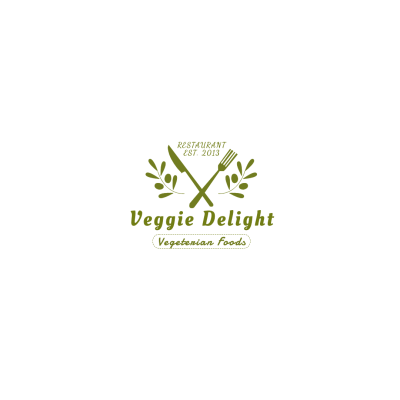 Vegetarian Restaurant Food Logo
