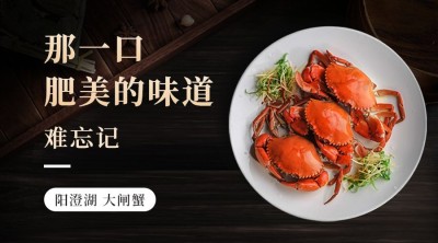 餐饮大闸蟹广告产品营销banner