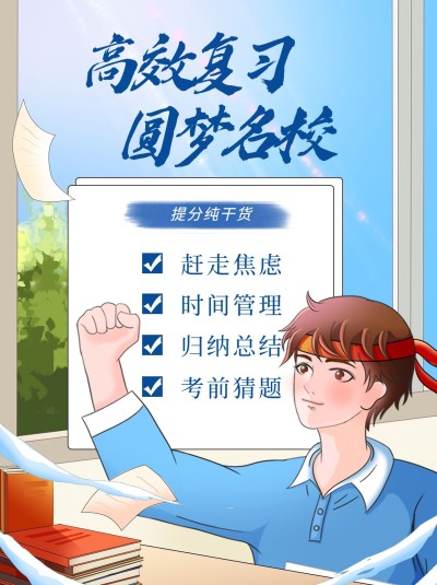 漫画风高考攻略指南小红书配图
