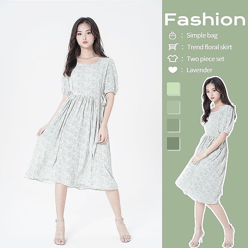 电商服装女装简约风拼图商品主图