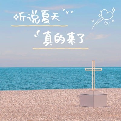 夏天风景晒照简约风plog模板