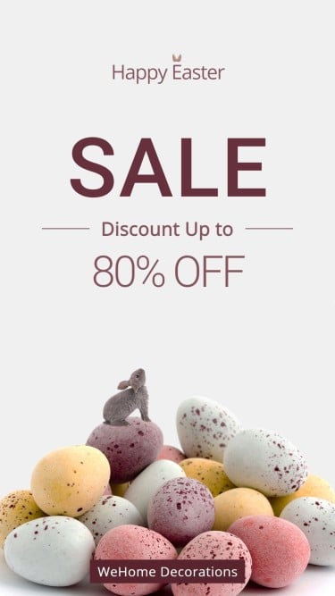 Easter Egg Home Decorations Sale Promotion Ecommerce Story