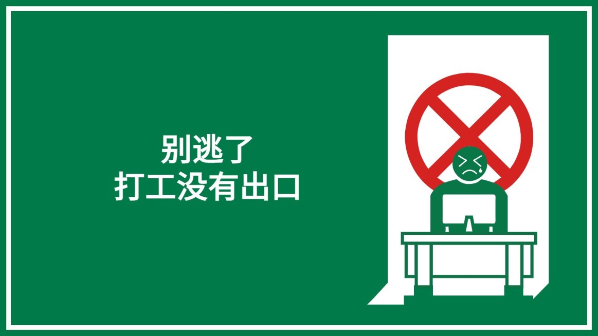 趣味创意大字打工人电脑壁纸预览效果