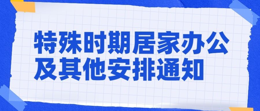 企业公司特殊时期居家办公工作安排公众号首图预览效果