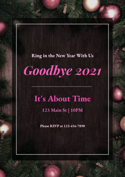 New Year Party Invitation Promotion Poster