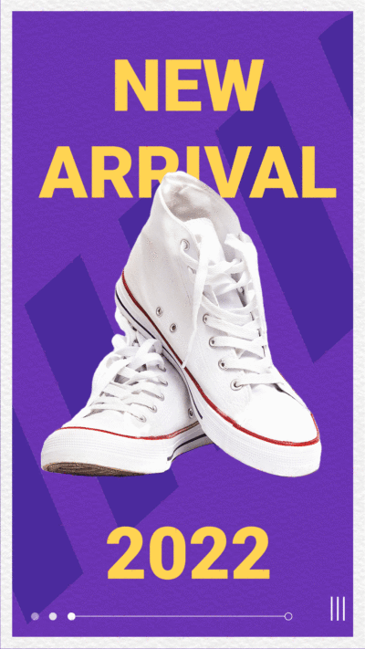 Fashion Style Purple Background Shoes New Arrival Display Instagram Story Video