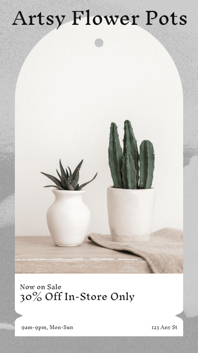 Simple Flower Pots Promotion Ecommerce Story