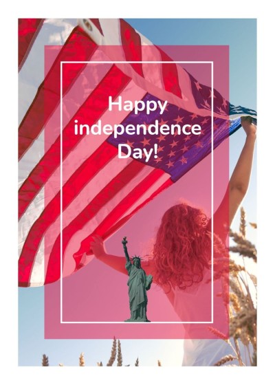 Aesthetic American Independence Day Greeting Card