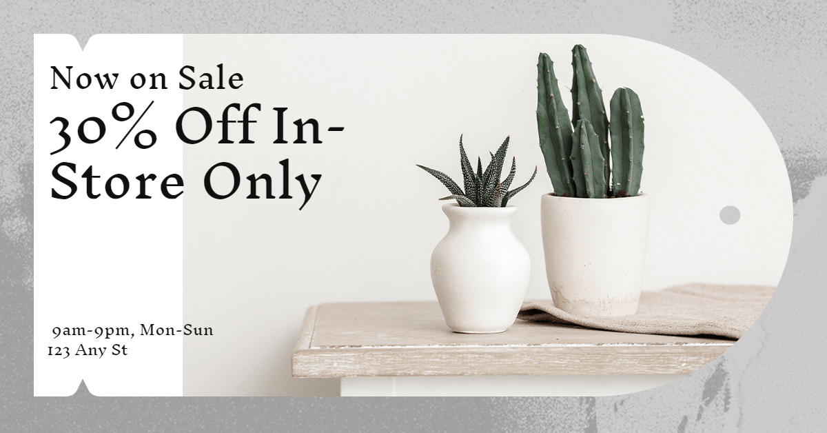 Potted Plant Display Simple Flower Pots Promotion Ecommerce Banner