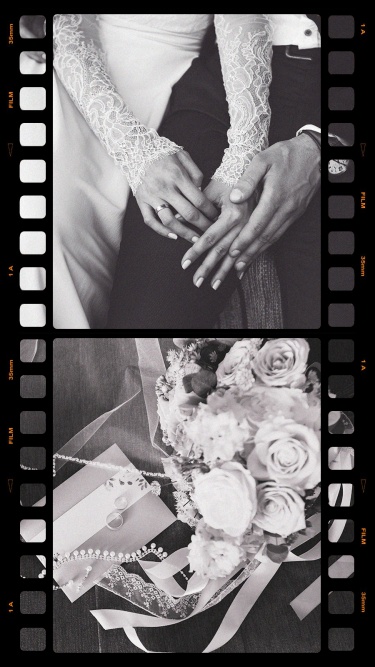 Black White Film Simulation Wedding Photo Art Simple Romantic Fashion Style Poster Instagram Story
