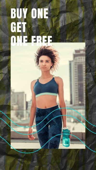 Simple Fashion Line Element Sports Equipment Sale Instagram Story
