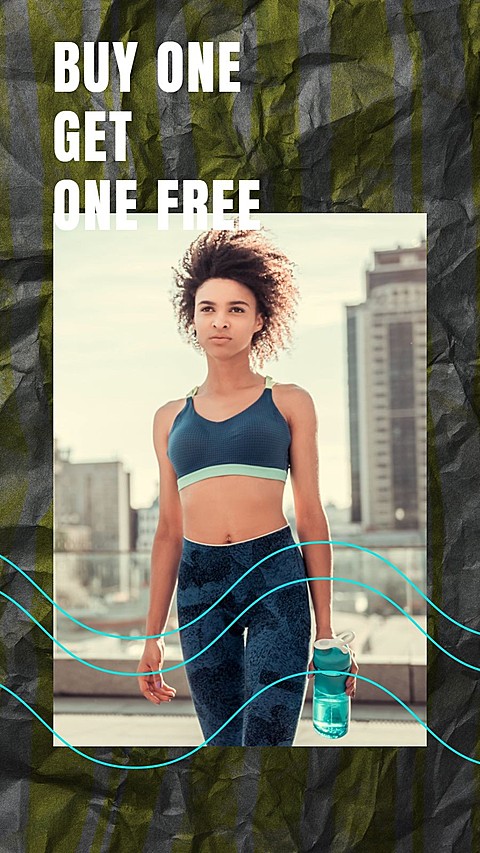Simple Fashion Line Element Sports Equipment Sale Instagram Story