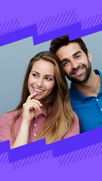 Simple Fashion Couple Group Photo Display Instagram Story
