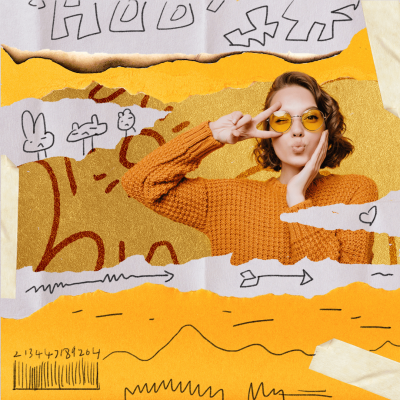 Fashion Cute Paper Tear Style Woman Instagram Post