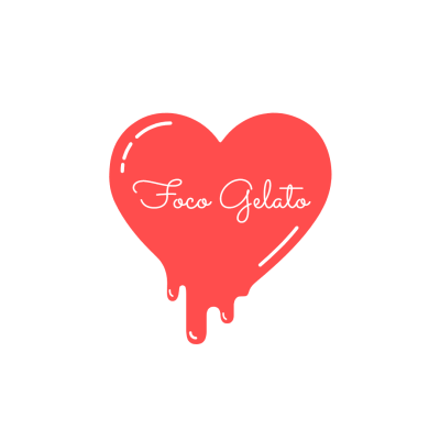 Creative Love Heart Italian Ice Cream Logo Image