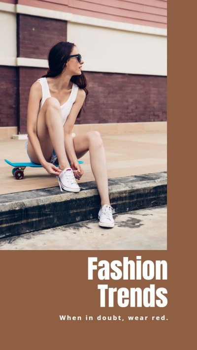 Brown Background Women’s Clothing Promotion Simple Fashion Style Instagram Story