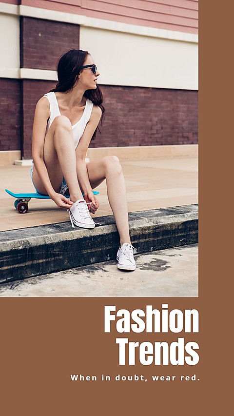 Brown Background Women’s Clothing Promotion Simple Fashion Style Instagram Story