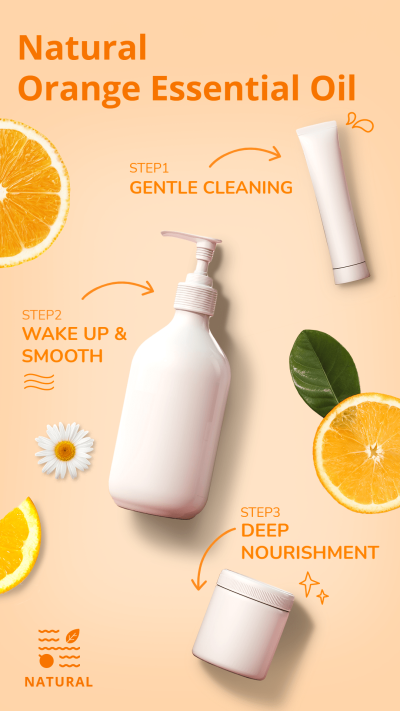 Natural Organic Personal Care Skincare Step Beauty Cosmetics Product Promo Ecommerce Story