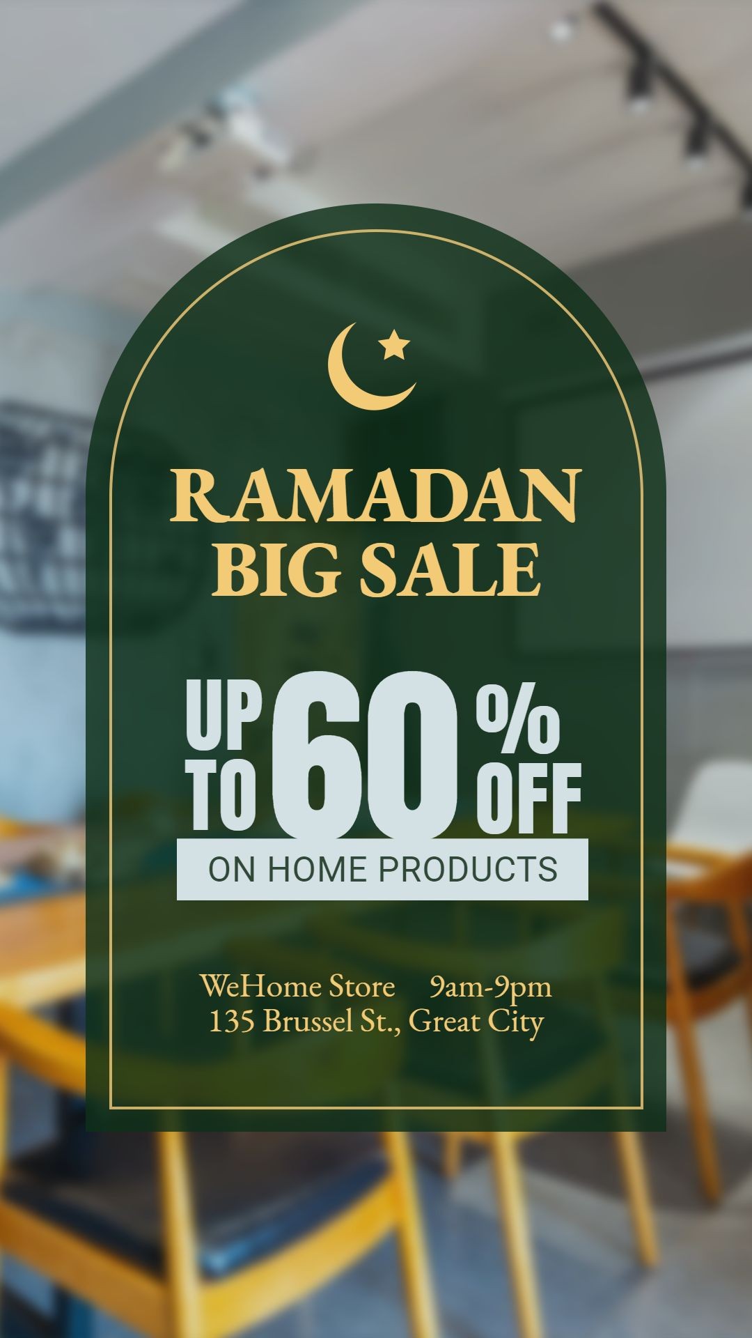 Gold Arch Element Eid Idul Ramadan Home Products Sale Promotion Ecommerce Story预览效果