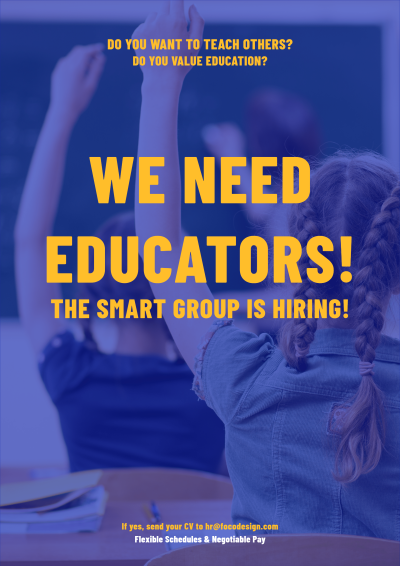 Education and Training Industry Recruitment Poster