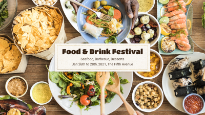 Food and Drink Festival Promotion Poster Facebook Event Cover