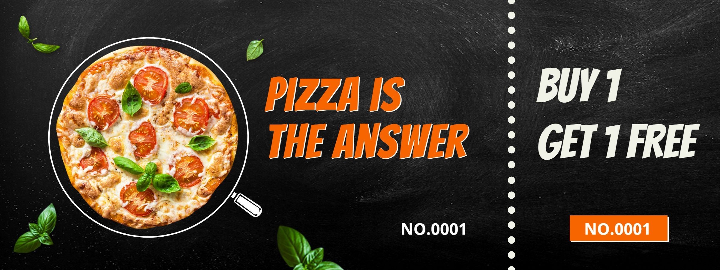 Creative Pizza Shop Buy Free Coupon