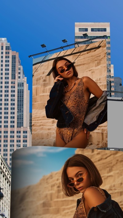 Billboard Poster Sunglasses Girl Instagram Story