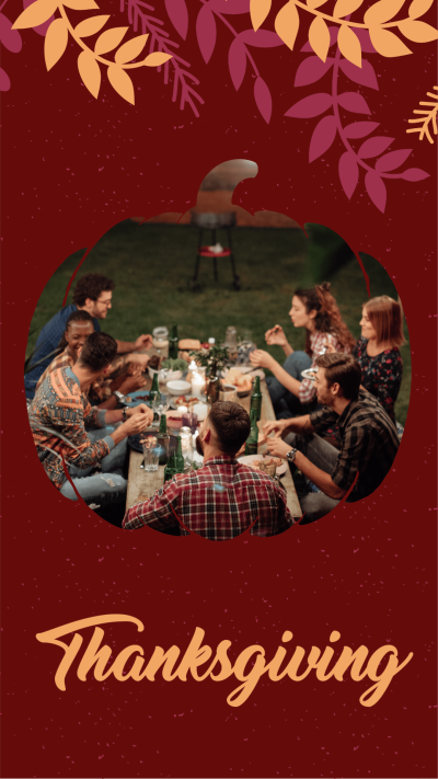 Thanksgiving Festival Friend Party Instagram Story