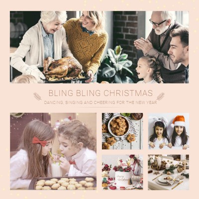 Creative Christmas Family Group Photo Display Instagram Post