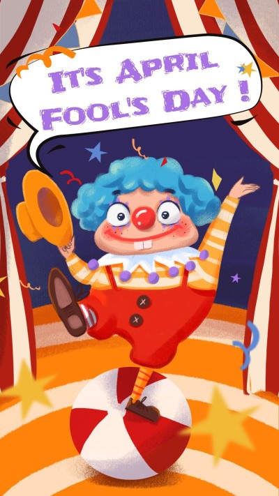 Cartoon Dialog Box Element April fool's day Instagram Story