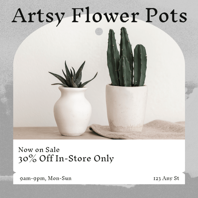 Arch Element Simple Flower Pots Promotion Ecommerce Product Image预览效果
