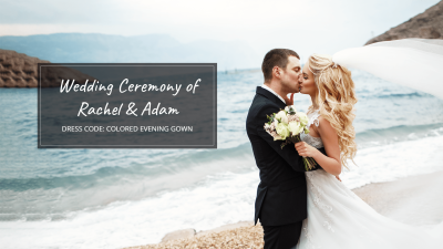 Wedding Photo Template Fashion Simple Style Poster Facebook Event Cover