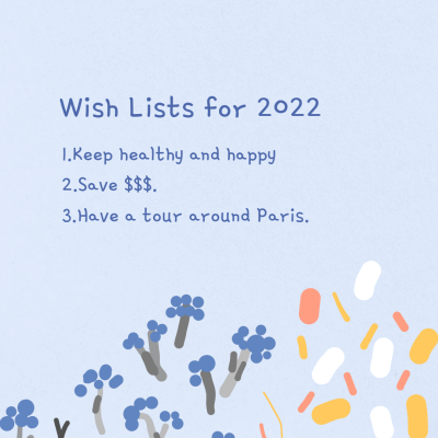Simple Literary New Year Wish List Display Instagram Post