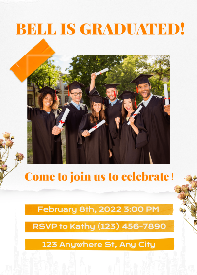 High School Graduation Celebrate Party Invitation Letter