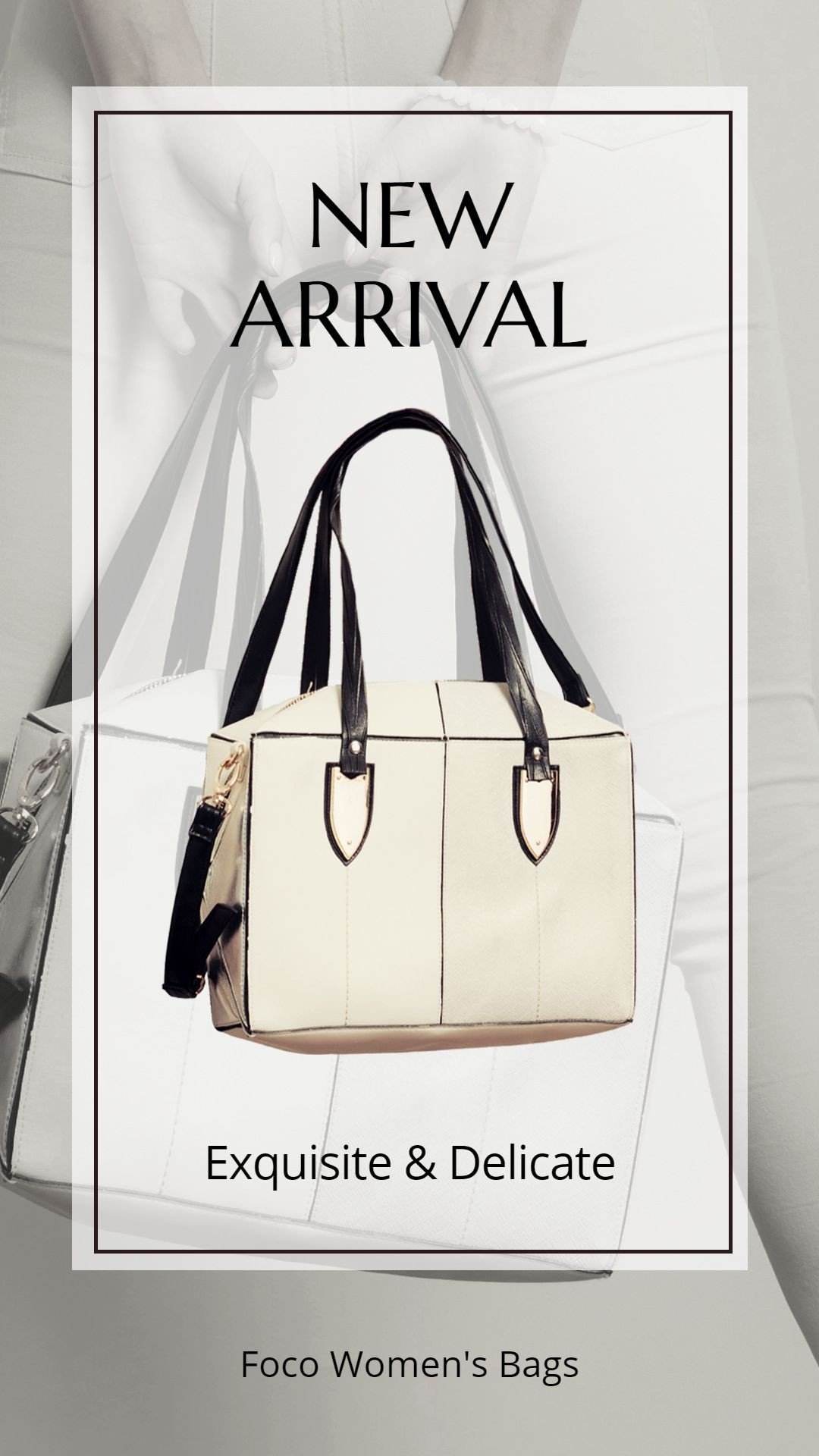 Women's Handbag Ivory White New Arrival Promotion Simplistic Style Ecommerce Story预览效果