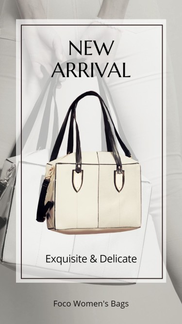 Women's Handbag Ivory White New Arrival Promotion Simplistic Style Ecommerce Story