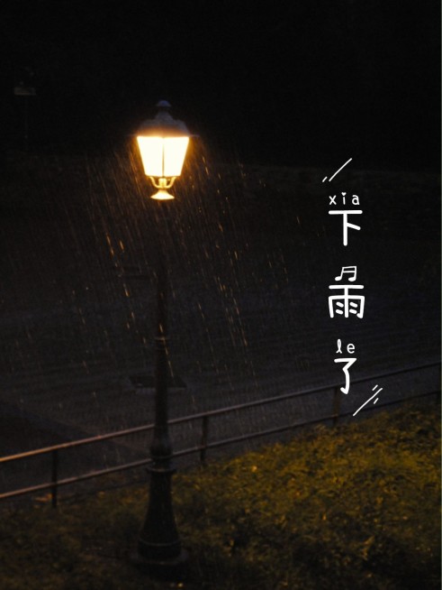 天气雨天词卡风景文艺风plog模板预览效果