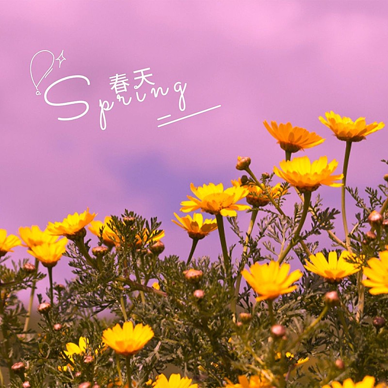 词卡春天晒风景简约风plog模板