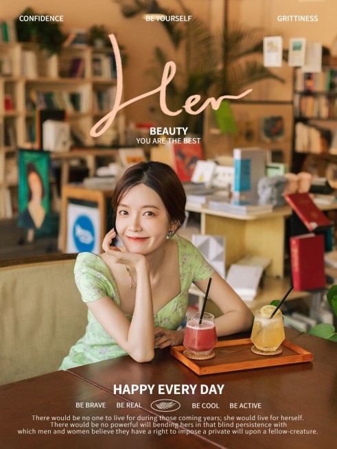 自拍晒照文艺杂志风plog模版预览效果