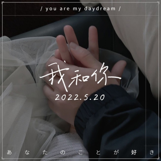 情人节情侣晒照牵手plog模板预览效果