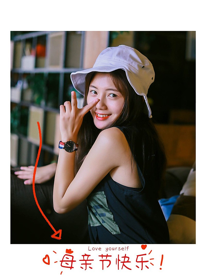 母亲节节日祝福祝福拍立得简约风plog模板