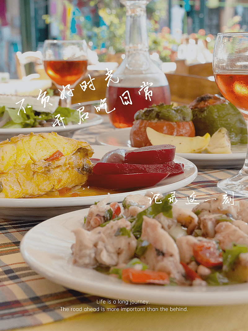 日常分享美食记录简约风plog模板