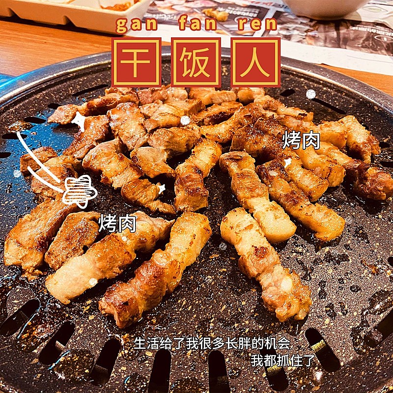 词卡晒美食日常简约风plog模板