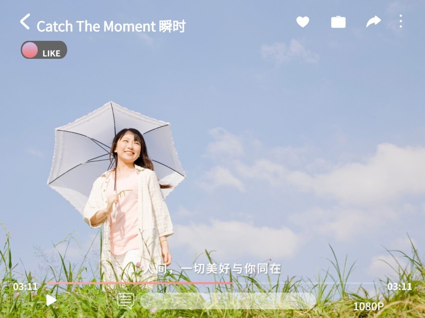 出游记录播放器模拟界面风plog模板预览效果