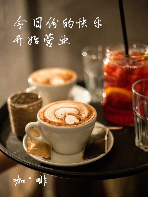 日常探店咖啡打卡文艺风plog模板预览效果