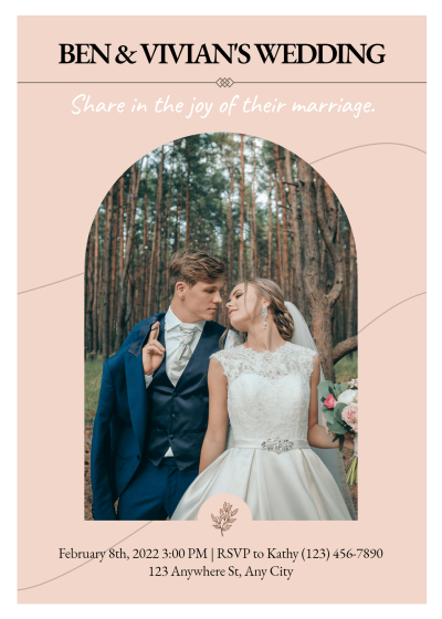 Literary Style Handwritting Text Save the date Invitation letter