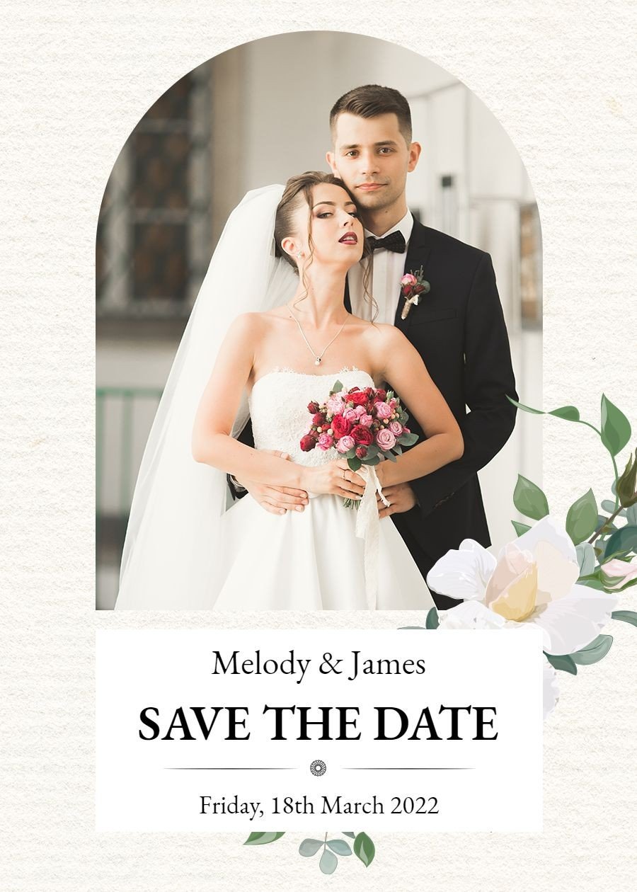 Simple Fashion style Skin Texture Background Wedding Greeting card